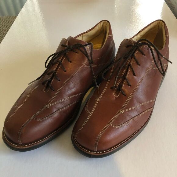 SANDRO MOSCOLONI Men’s Brown Leather Oxfords 10D - Picture 1 of 7